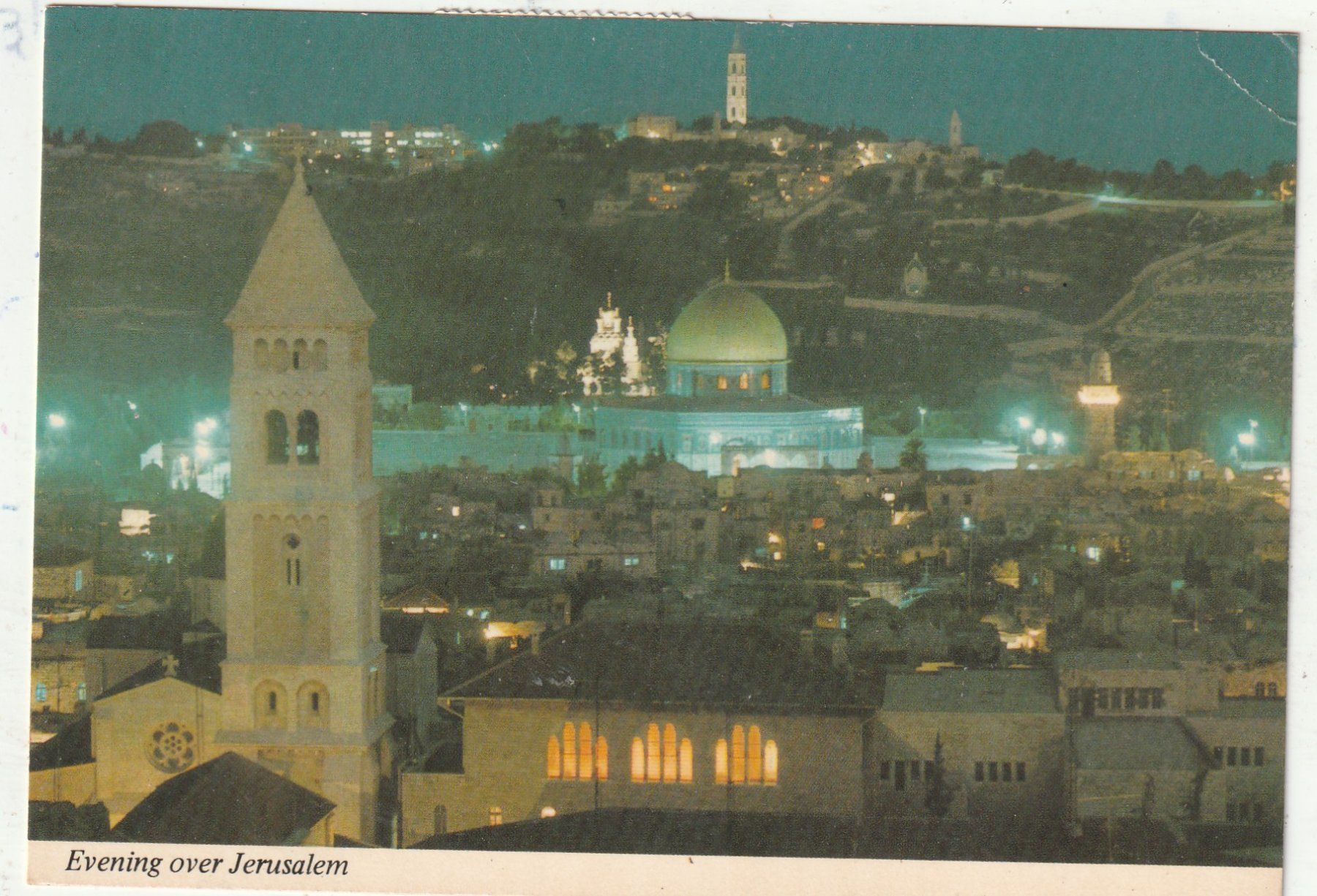 Ansichtskarten: Jerusalem bei Nacht – Gebraucht aus Lumbrein von made02