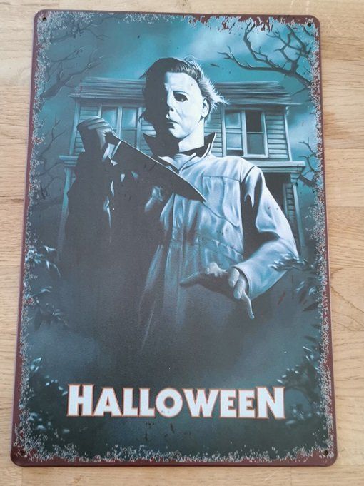 Halloween Metallschild - Spooky Season Demons Are Here, Gruselige Deko Für Haus & Garten