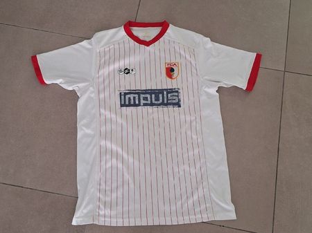 Maglia calcio FC Augsburg bianco rosso usato