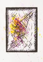 Linoldruck: Backside hurt violet