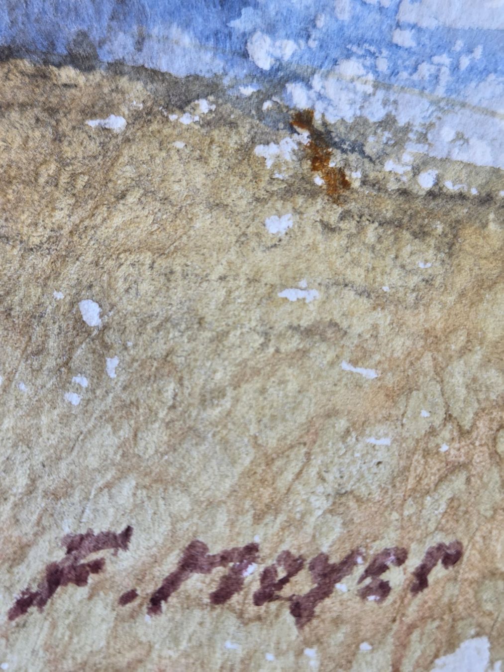 Dipinti: Aquarell Ferdinand Meyer-Streiff Mittelsack GL 1987 – Usato da Rheinfelden venduto da Badelus 2