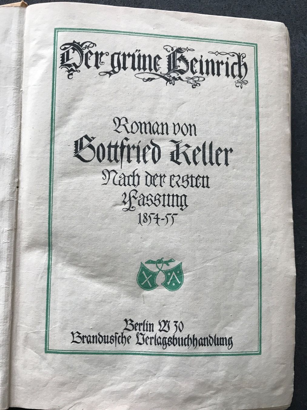 Livres: Der grüne Heinrich – D'occasion à Niederhasli par Suneblueme