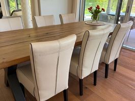 Esszimmerstühle, 6er-Set, sehr gepflegt, Creme/Beige