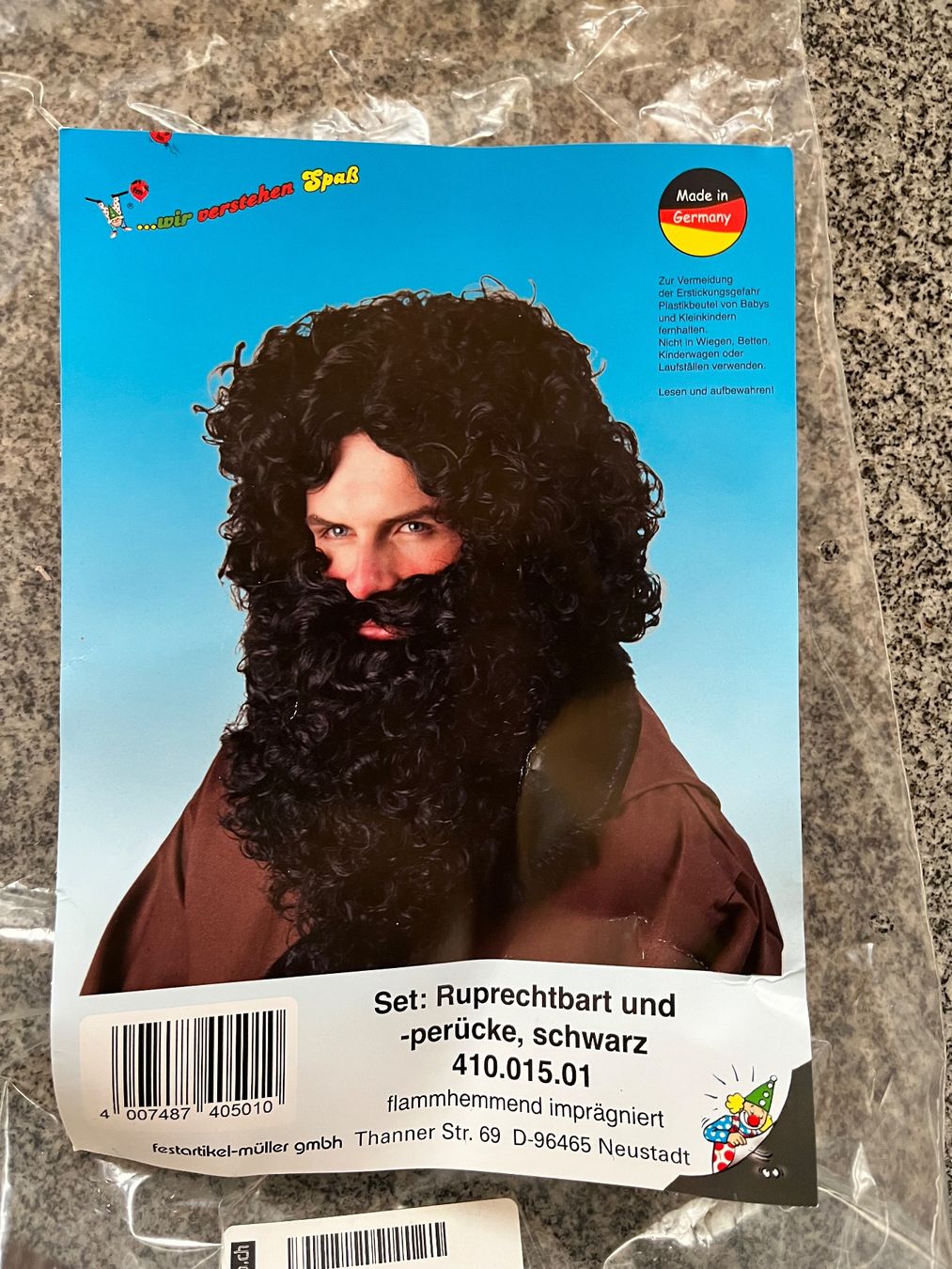 Costumi: Schmutzli-Gewand mit Perücke und Samichlausen-Sack – Nuovo (secondo la descrizione) da Zollikofen venduto da Lukimann 2