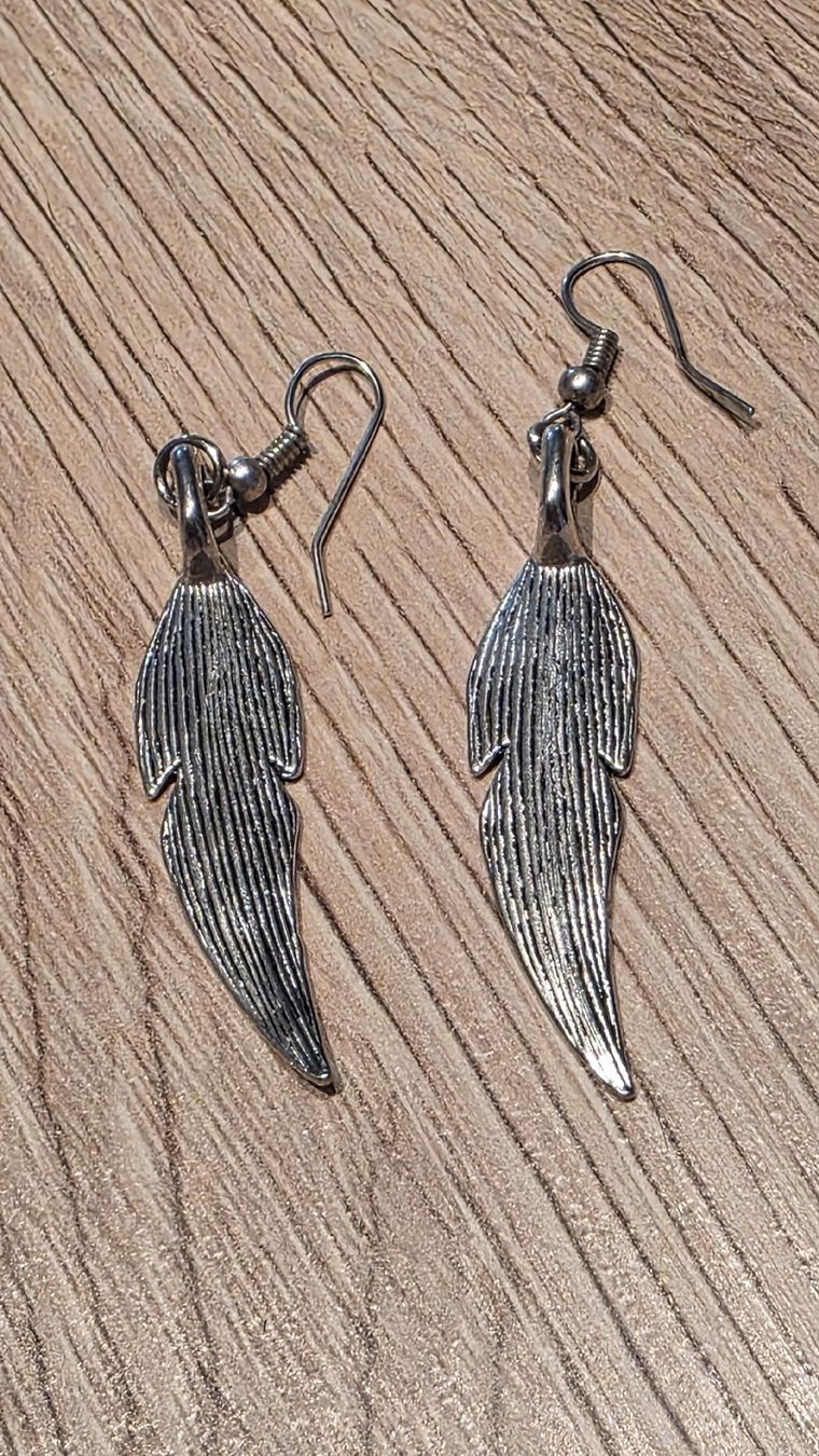 Orecchini pendenti & Orecchini a lobo: Ohrringe Feder in Silber.Modeschmuck. – Usato da Uetendorf venduto da spreuli22 1