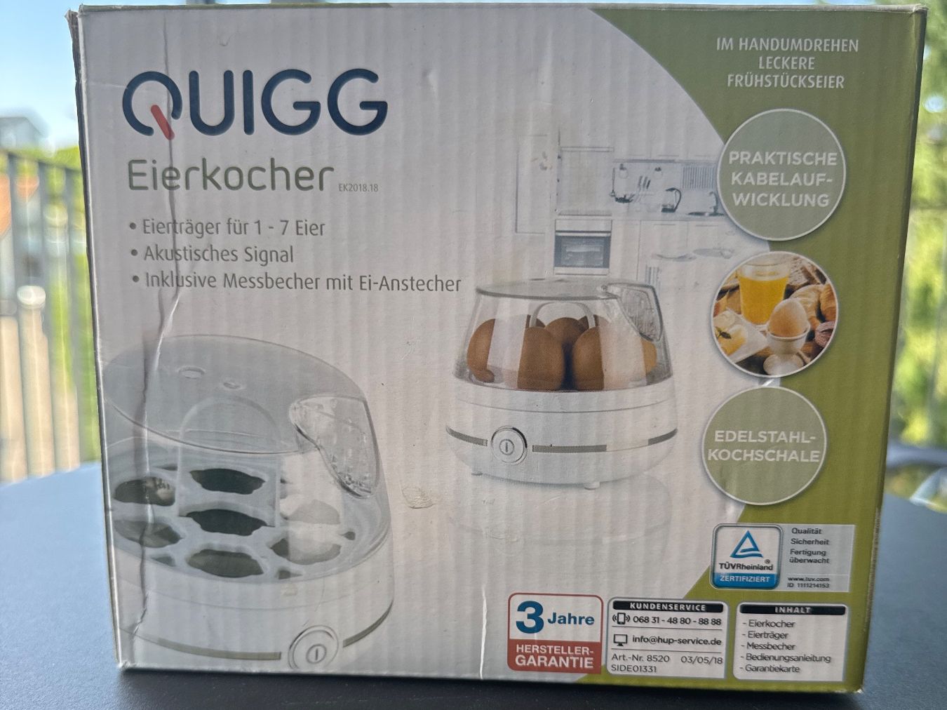 Elettrodomestici da cucina: QUIGG Eierkocher für 1-7 Eier – Usato da Müllheim Dorf venduto da kat_9dnw