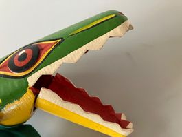 tolles altes Krokodil, Handpuppe, Holz, Kasperletheater