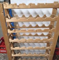 Weinregal aus Holz natur 127 cm hoch