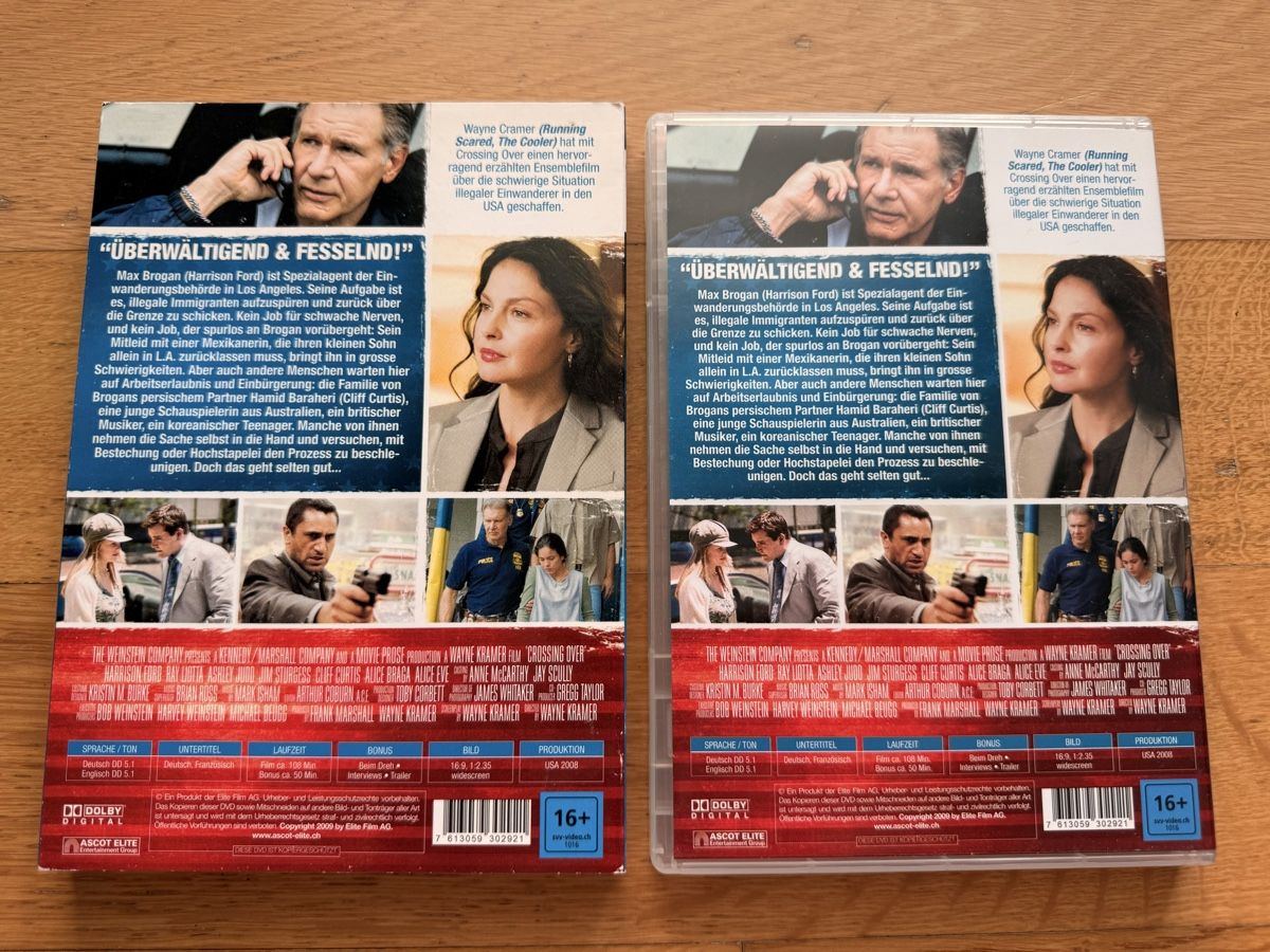 Tous les DVDs: Crossing Over - DVD mit Schuber - Harrison Ford – D'occasion à Kölliken par nerdorado 1