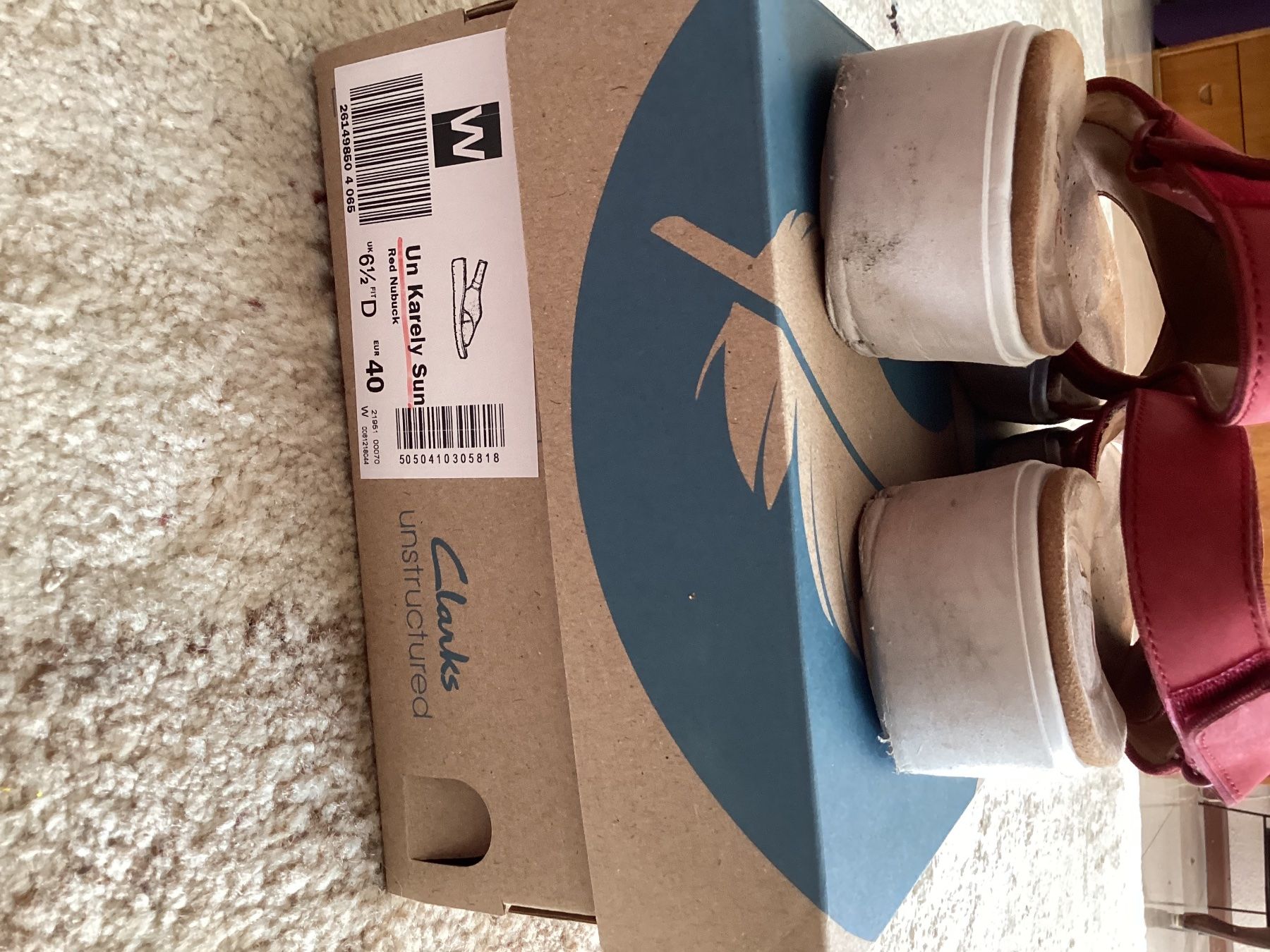 Clarks Scarpe da donna: Sandales Clarks Red nubuk, 40 – Usato da Neuchâtel venduto da Pompom_10 4