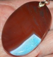 Halskette 2420 – Druzy Geode Achat – 55x34mm