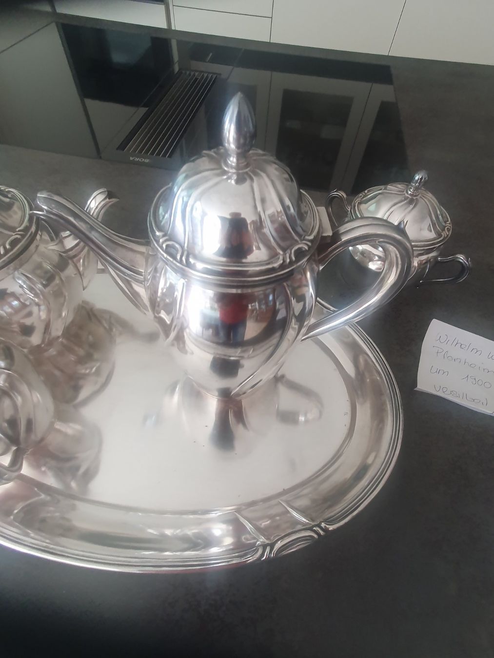Set di piatti: Versilbertes Jugendstil Teeservice, Wilhelm Wolff Pforzheim – Usato da Reinach venduto da 3Guggerli 6