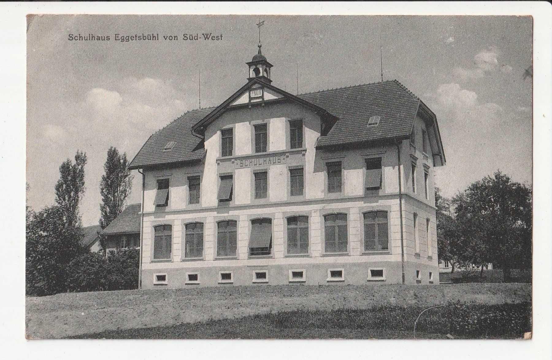 Ansichtskarten: Wängi Schulhaus Eggetsbühl gel 1908 – Gebraucht aus Rheineck von rhynegg
