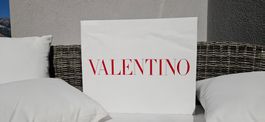 Valentino - Sac de shopping blanc grand format
