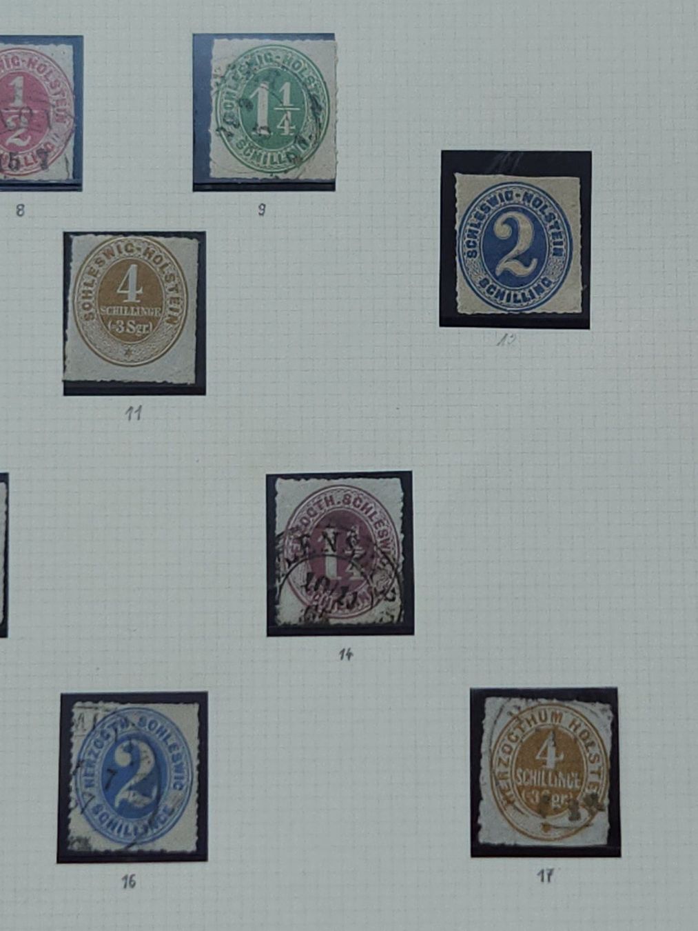 Tutti i francobolli: Schleswig-Holstein Stärke Gestempelten Sammlung Selten – Usato da Kriens venduto da Nidfeld45 4
