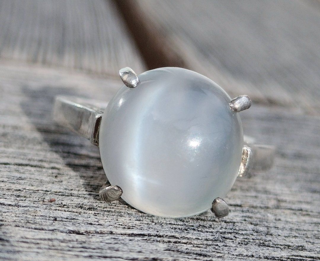 Anelli: ✨Antiker Cateye Mondstein Silber Ring – Usato da schwyz venduto da larry91sz 9