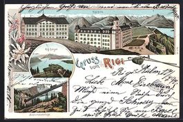 Litho Rigi, Gruss vom Rigi-Kulm, Rigi-K