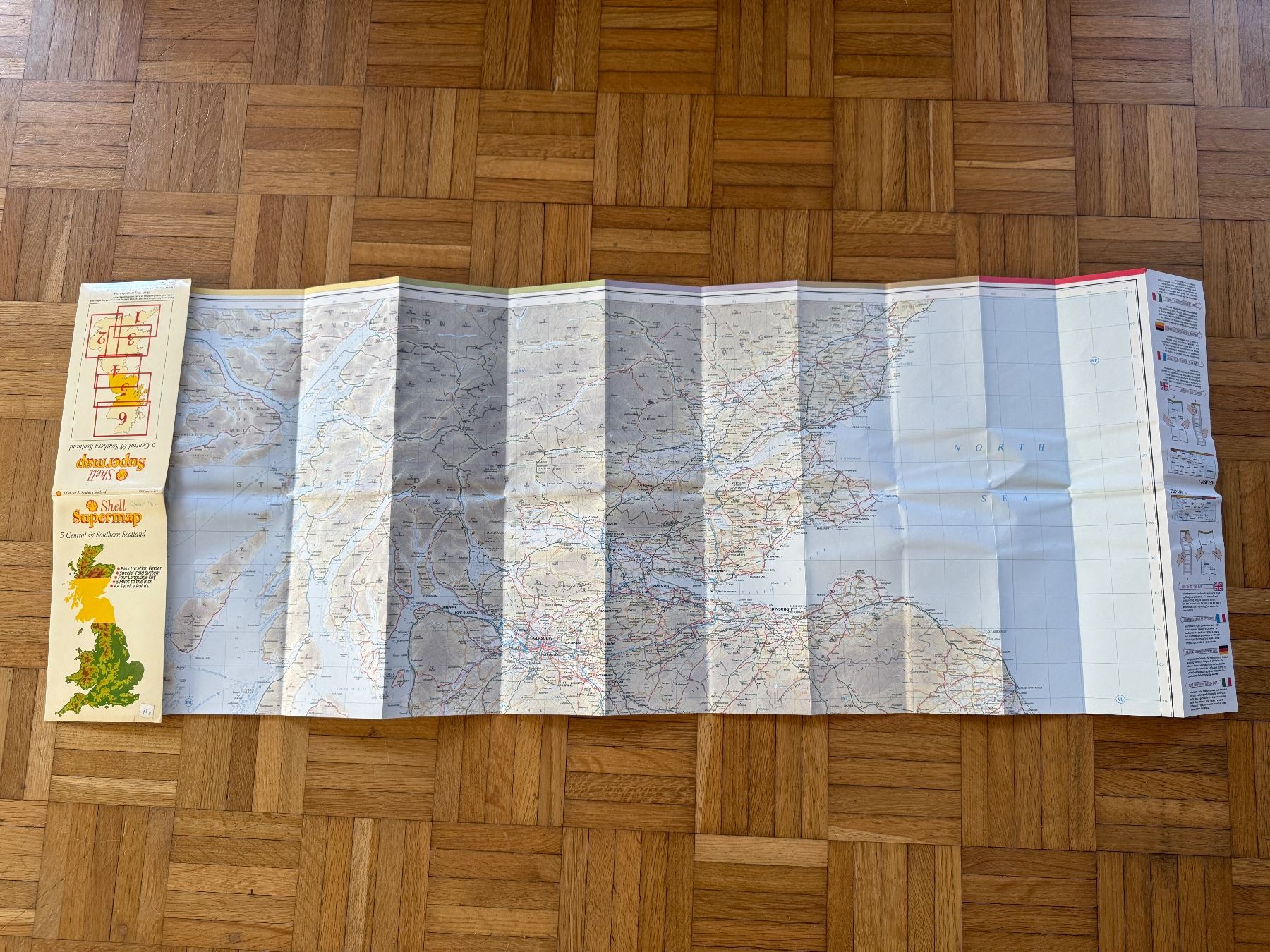 Cartine & Atlanti: Shell Supermap Schottland, England, Central, Süd, 1980 – Usato da Erstfeld venduto da Mario_boe0 2