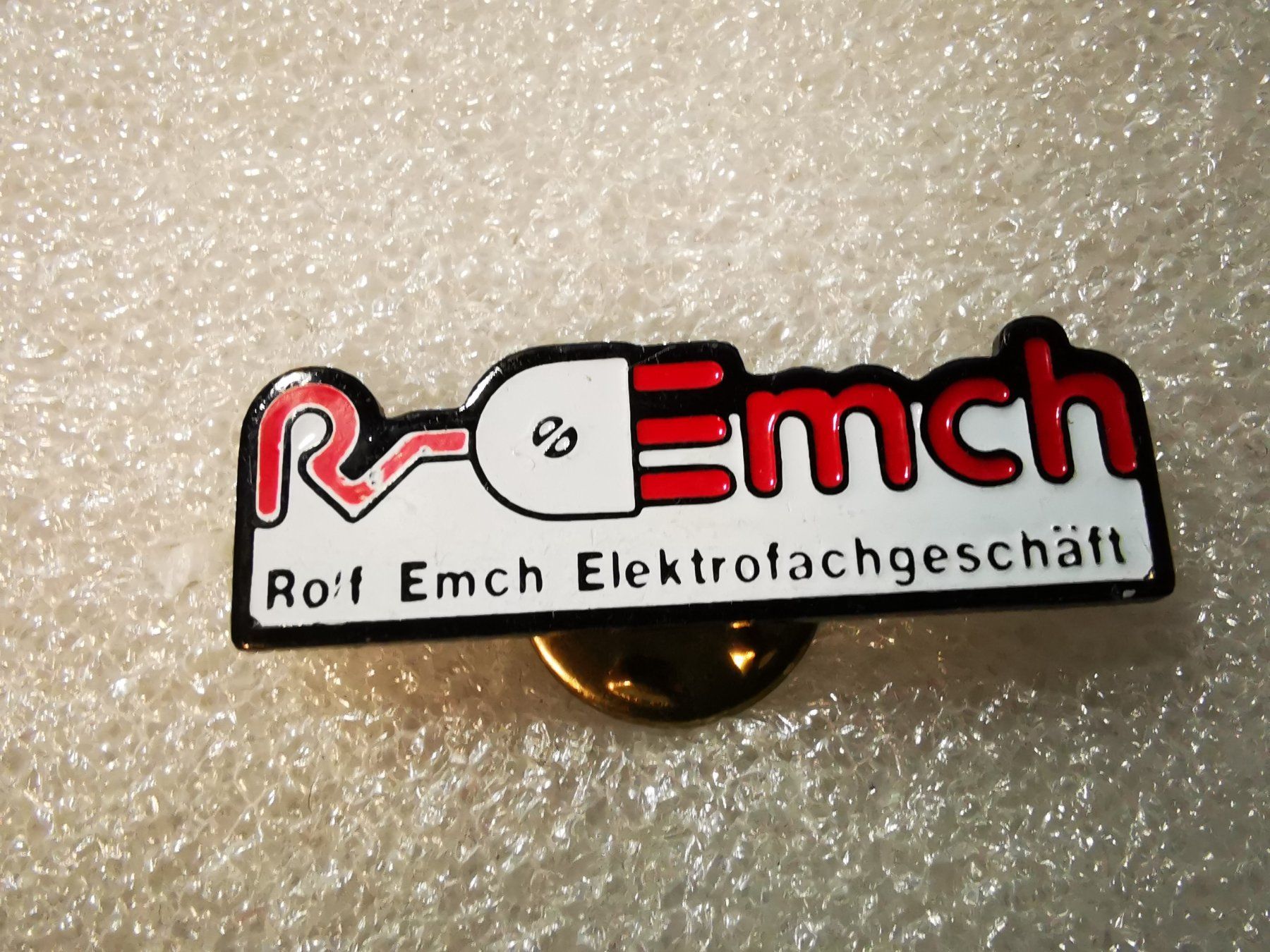 Placchette & Badge: Ansteckpin 6: Rolf Emch Elektrofachgeschäft – Usato da Oppligen venduto da Pin-Fall-Shop