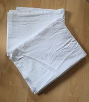 2 Leintücher mit gestickten Bordüren, guter Zustand