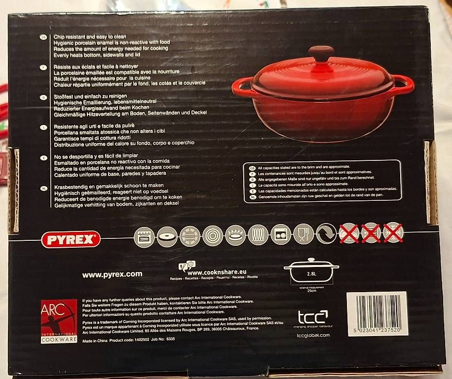 Pentole: Pyrex pentola ghisa – Usato da Quartino venduto da matepetra 1
