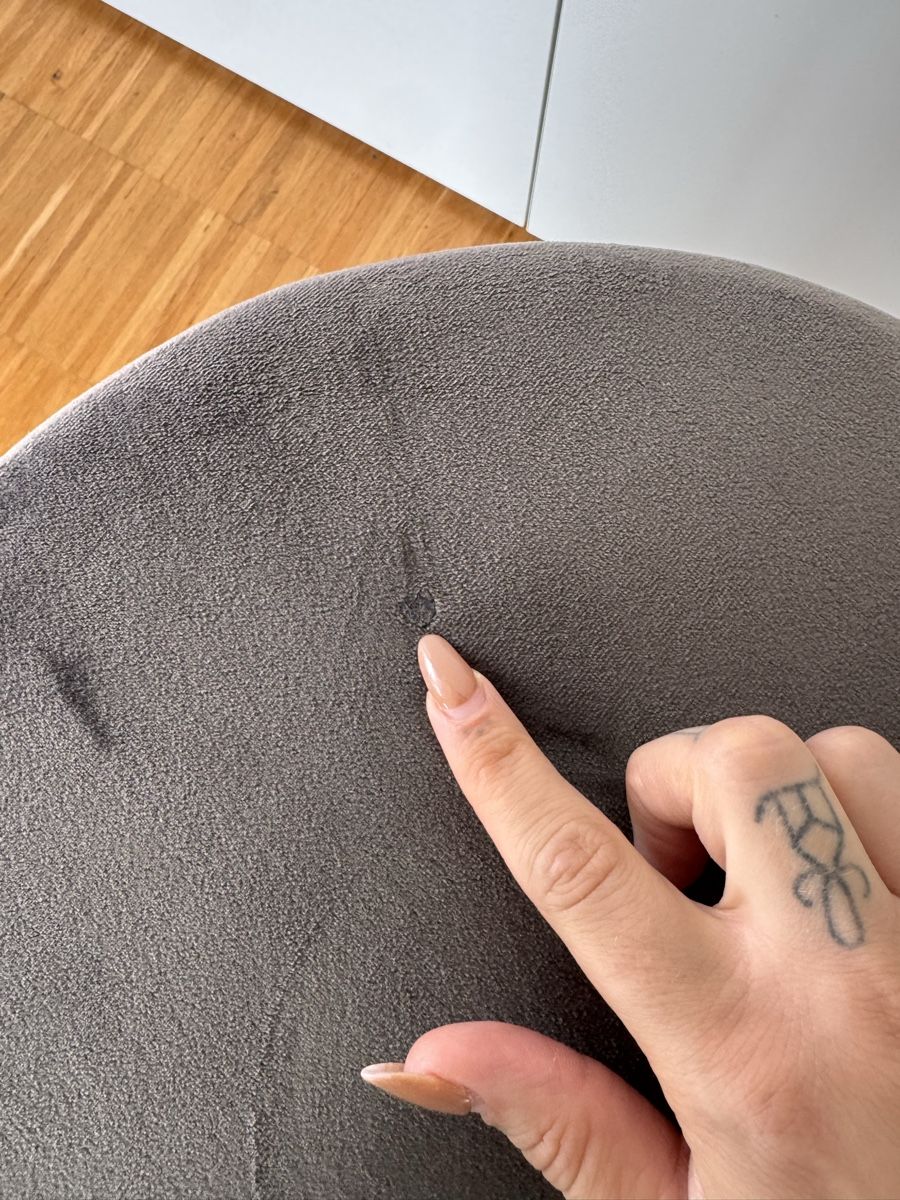 Hocker: Sitzhocker oliv Samt – Gebraucht aus Pfäffikon SZ von biomango 3