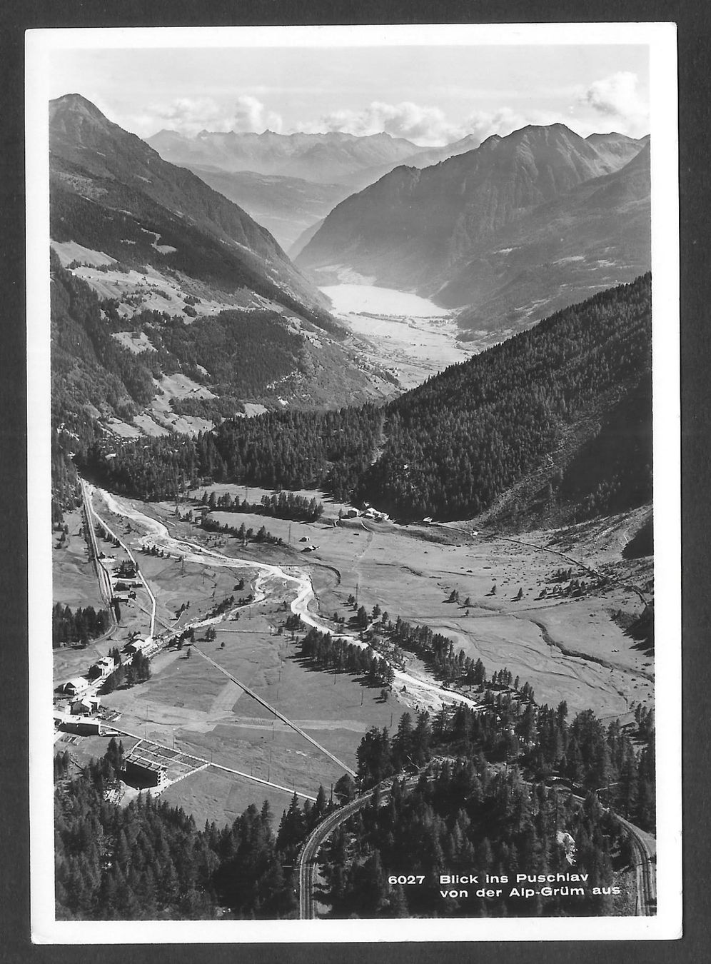 Cartoline postali: Alp - Grüm mit Blick ins Puschlav – Usato da Olten venduto da clotaldi