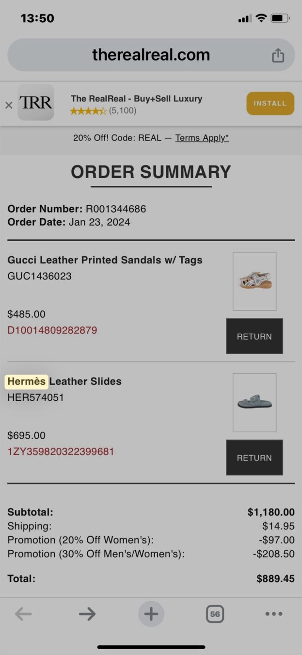 Hermès Damenschuhe: Hermès Leather Slides – Gebraucht aus Meierskappel von starrla 5