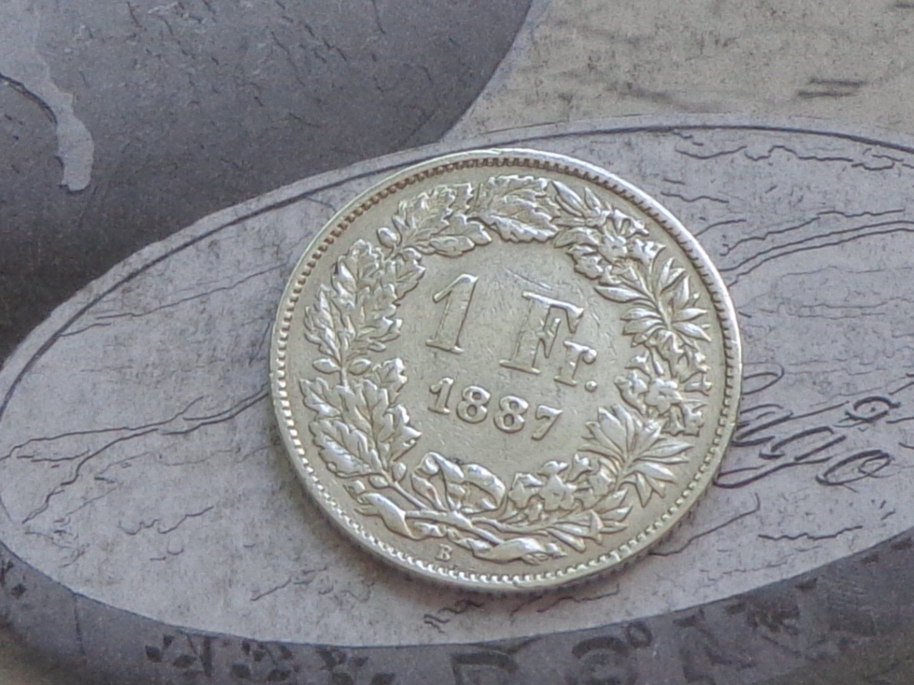 Tutti le monete: 1 Fr. 1887 B - Belle pièce – Usato da Pully venduto da UCA01
