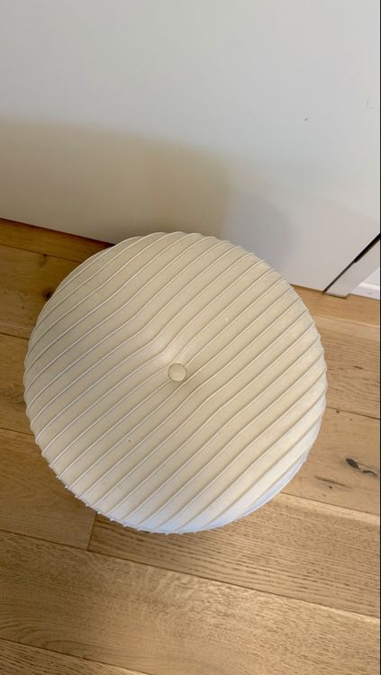 Maisons du Monde Velvet Storage Ottoman Stool Cream (Neu (gemäss ...