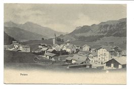 Parpan (GR) Churwalden - Dorfpartie mit Kirche - 1908