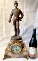 🌟XL Kaminuhr Frankreich Bronze Husar Soldat Rougelet Uhr 🌟