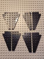 Lego 8x System Platte 8x4 (3934 rechts- 3933 links) schwarz