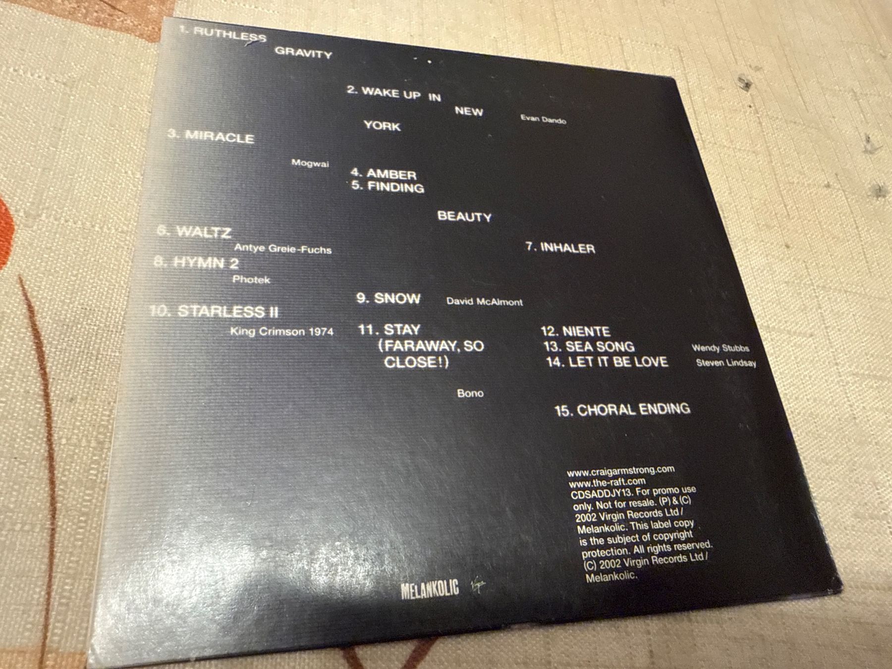 CD: Craig Armstrong "As If To Nothing" – Usato da Schaffhausen venduto da D-MAC 1