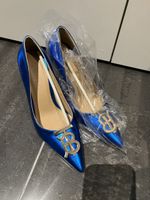 Elegante Blaue Pumps mit Absatz, Grösse 39