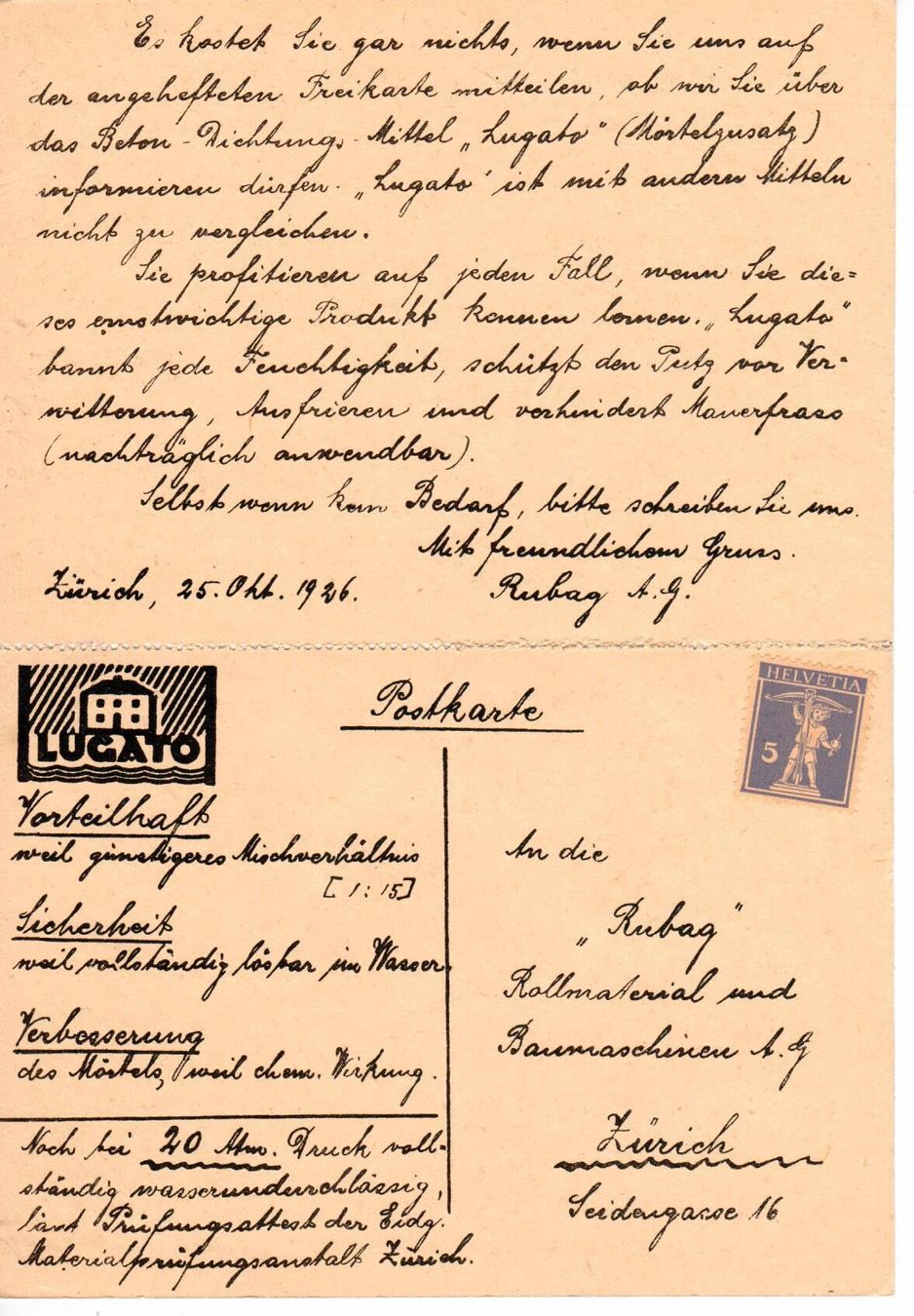 Tutti i francobolli: Doppelpostkarte 1926 – Usato da Wolhusen venduto da Curver9