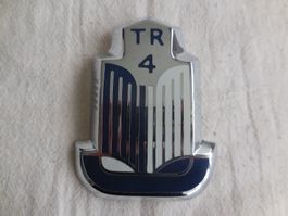 Triumph TR 4 TR4 emblème ancien insigne logo bleu et blanc