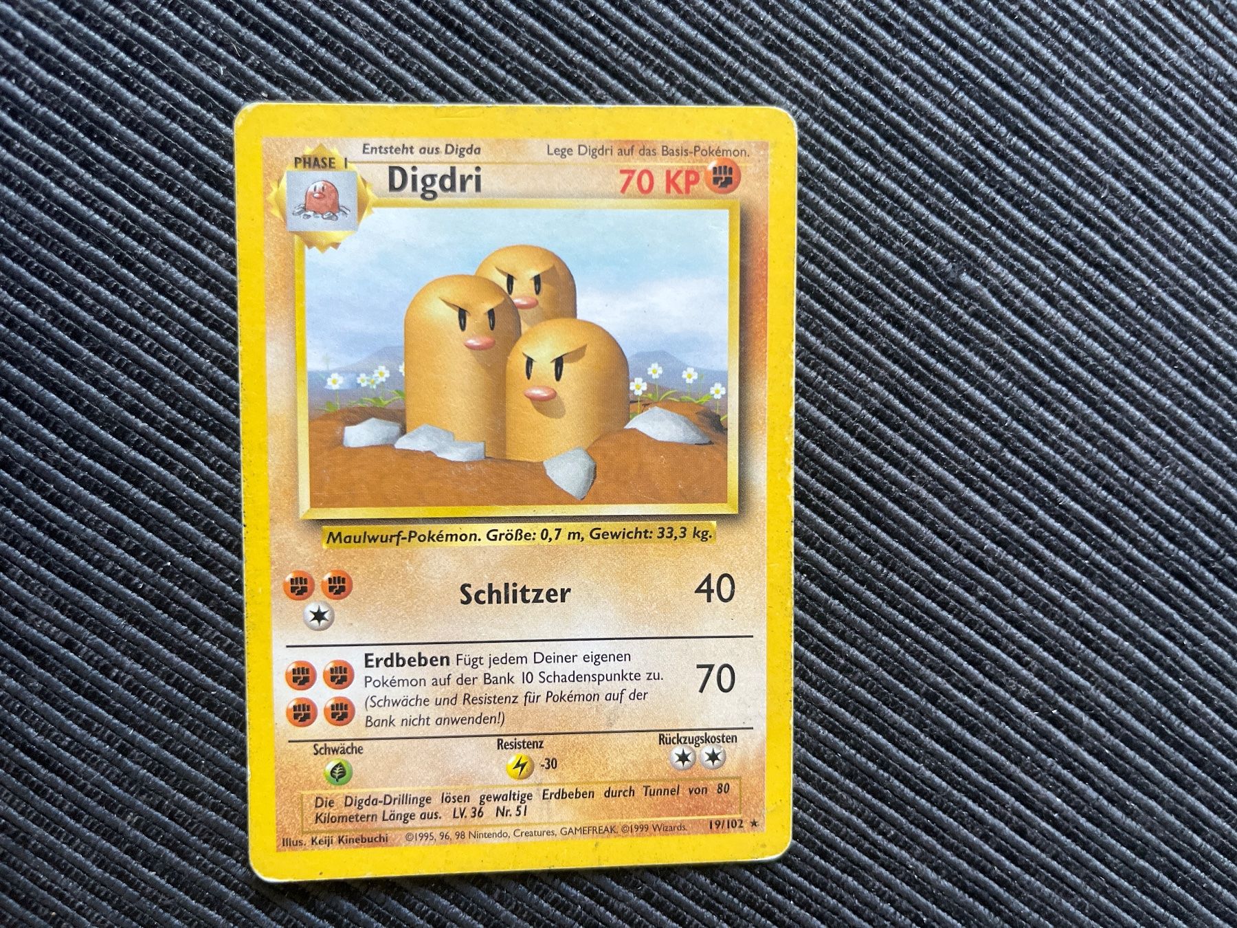 Pokémon Carte collezionabili: Pokemon Digdri Rare non holo Base Set deutsch – Usato da Wabern venduto da Collectfun