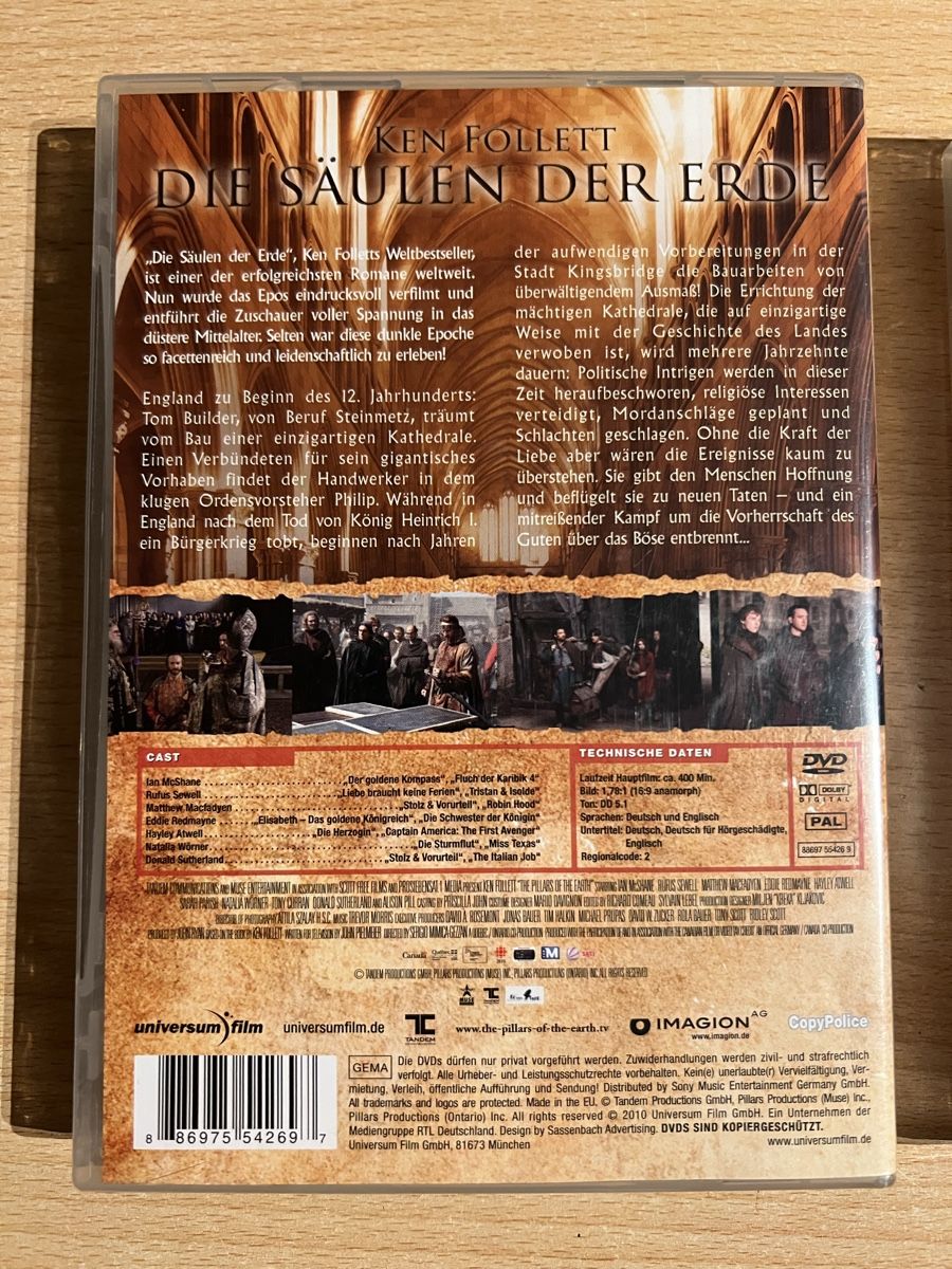 Tutti i DVDs: Die Säulen der Erde/ die Tore der Welt – Nuovo (secondo la descrizione) da Rupperswil venduto da sige82 1