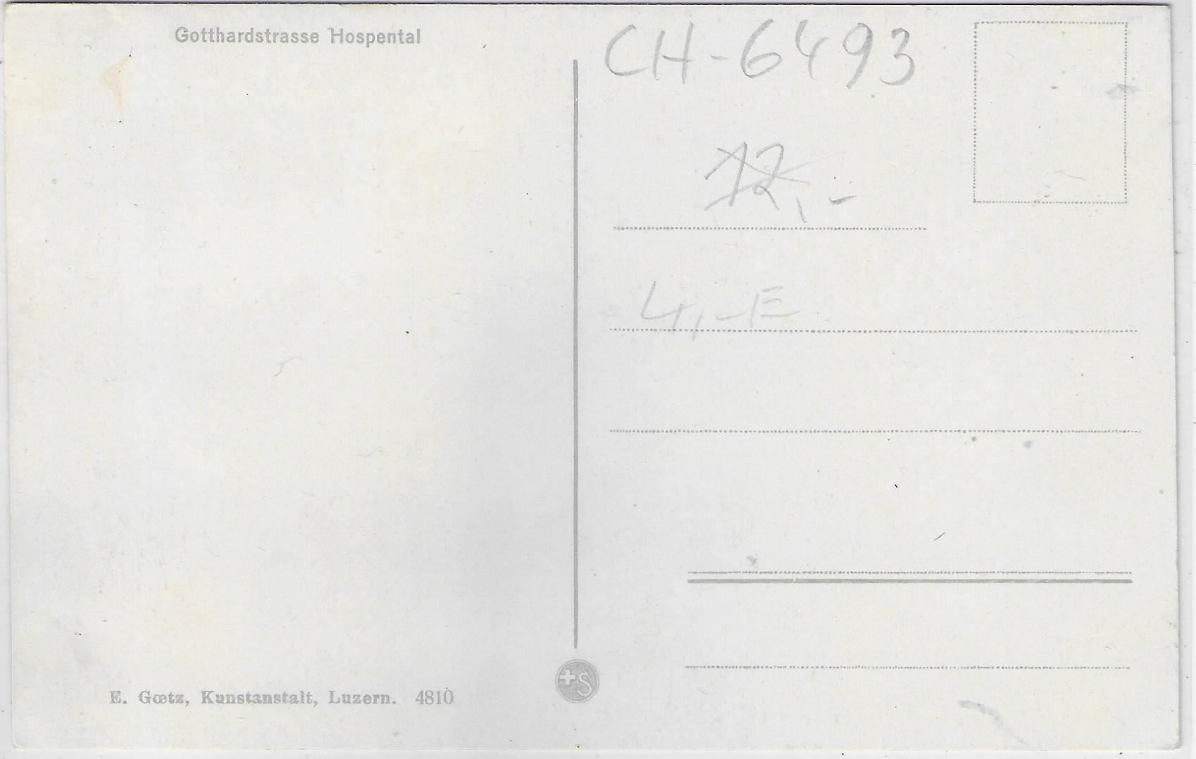 Ansichtskarten: Gotthardstrasse Hospental - Litho – Antik aus Ettingen von Kartenplanet 1