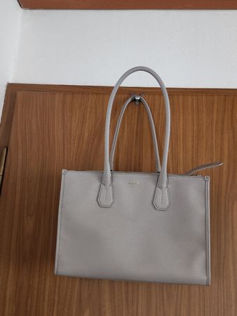 Sac cabas Bally gris en cuir souple neuf