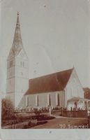 Sommeri, Kirche und Friedhof, Photokarte, gelaufen 1909