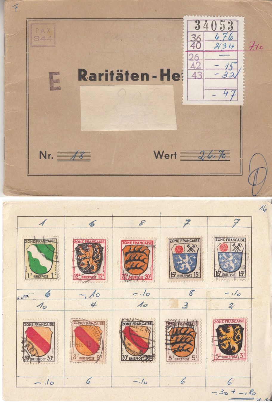Alle Briefmarken: Auswahlheft Frankreich – Gebraucht aus Bürglen TG von StampGraf