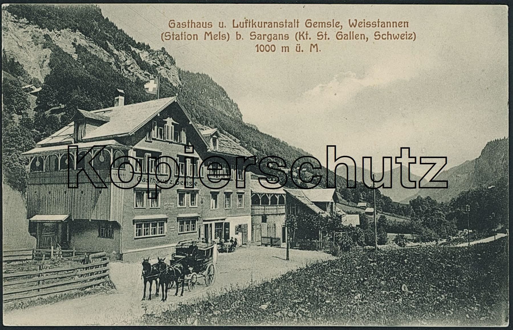 Cartoline postali: SG Weisstannen - Postkutsche - Mels – Usato da Schindellegi venduto da dolpitz