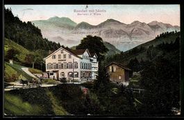 Relief-AK Rossfall, Gasthaus am Säntisgebirge