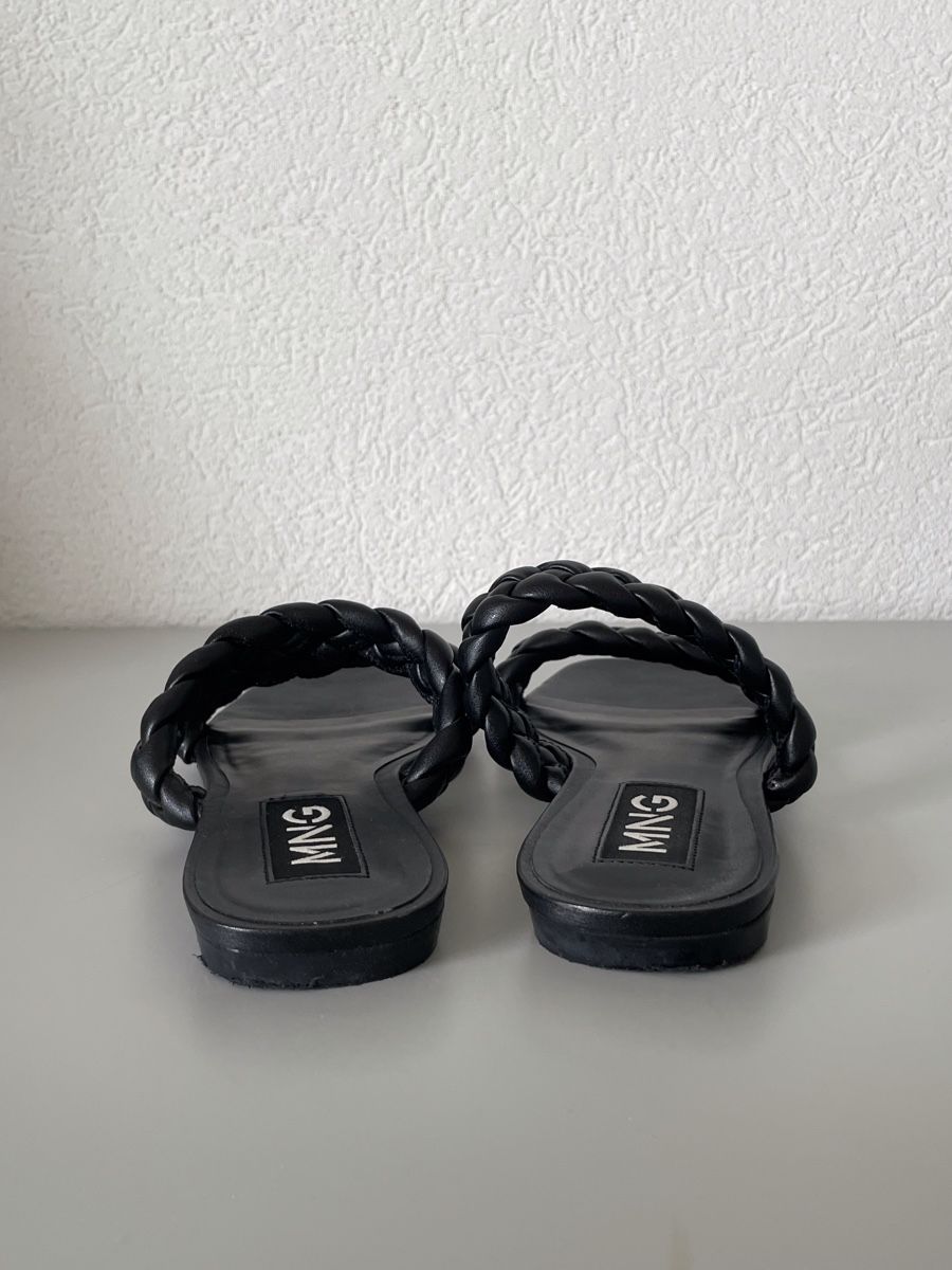 Mango Scarpe da donna: Sandales noires tressées MANGO, taille 38 – Usato da Vuadens venduto da Nina11 2