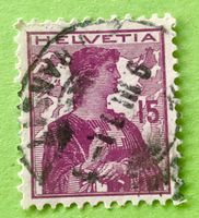  Nr.122 Brustbild der Helvetia mit Schwert GESTEMPELT    