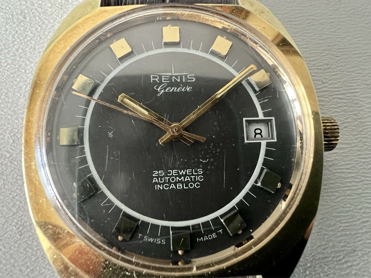 Orologi: RENIS Genève automatic gold-plated wristwatch – Usato da Le Mont-sur-Lausanne venduto da LycaGallery 9