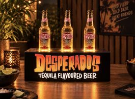 Desperados Leucht Reklame Werbeaufsteller für 3 Flaschen