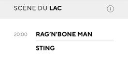 Montreux Jazz Festival Ticket Sting + RAG'N'BONE MAN